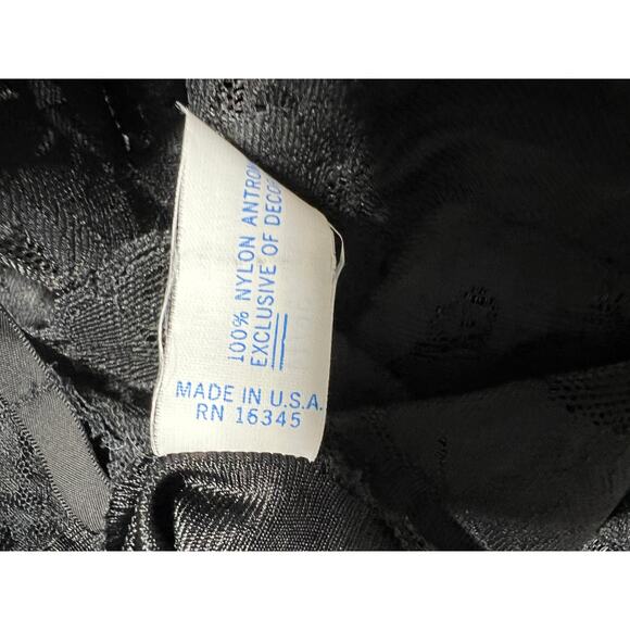 Vintage JCPenney Black Lace Slip 36/14 - Picture 9 of 10